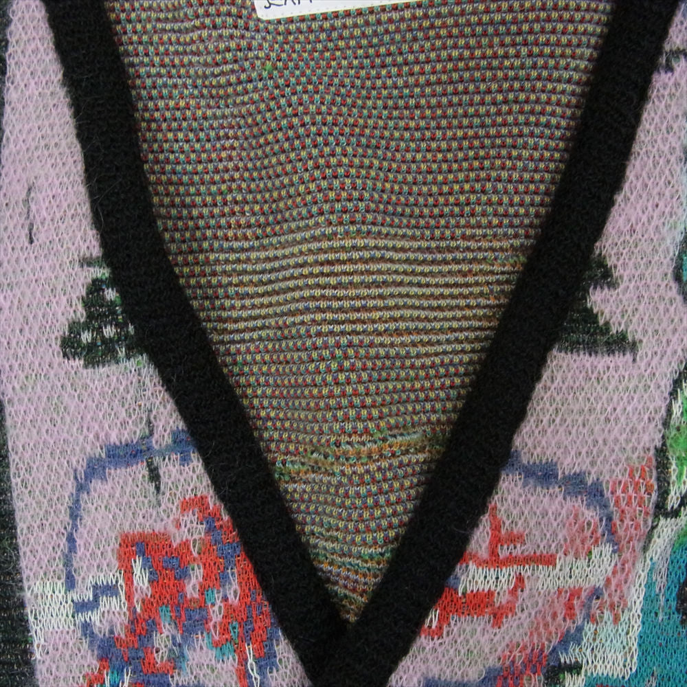 WACKO MARIA ワコマリア 22AW BASQUIAT-WM-KN06 JEAN-MICHEL BASQUIAT CARDIGAN TYPE-3 バスキア モヘア カーディガン XL マルチカラー系 XL【極上美品】【中古】