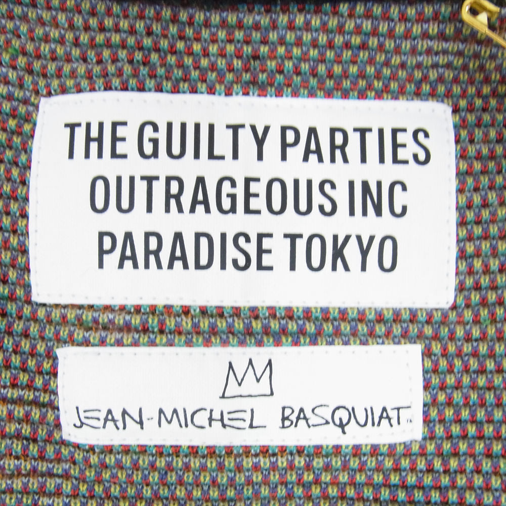 WACKO MARIA ワコマリア 22AW BASQUIAT-WM-KN06 JEAN-MICHEL BASQUIAT CARDIGAN TYPE-3 バスキア モヘア カーディガン XL マルチカラー系 XL【極上美品】【中古】