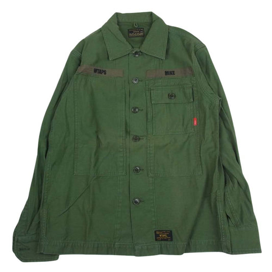 WTAPS ダブルタップス 171LTDT-SHM02 HBT L/S SHIRTS ミリタリー シャツ  グリーン系 2【中古】