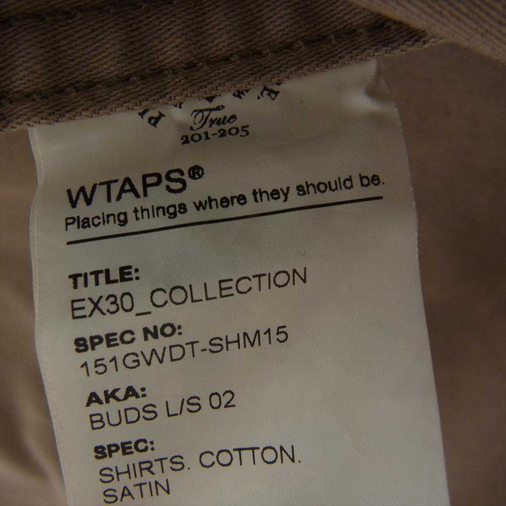 WTAPS ダブルタップス 15SS 151GWDT-SHM15 BUDS L/S 02 SHIRTS ミリタリー シャツ カモ ブラウン系 2【中古】