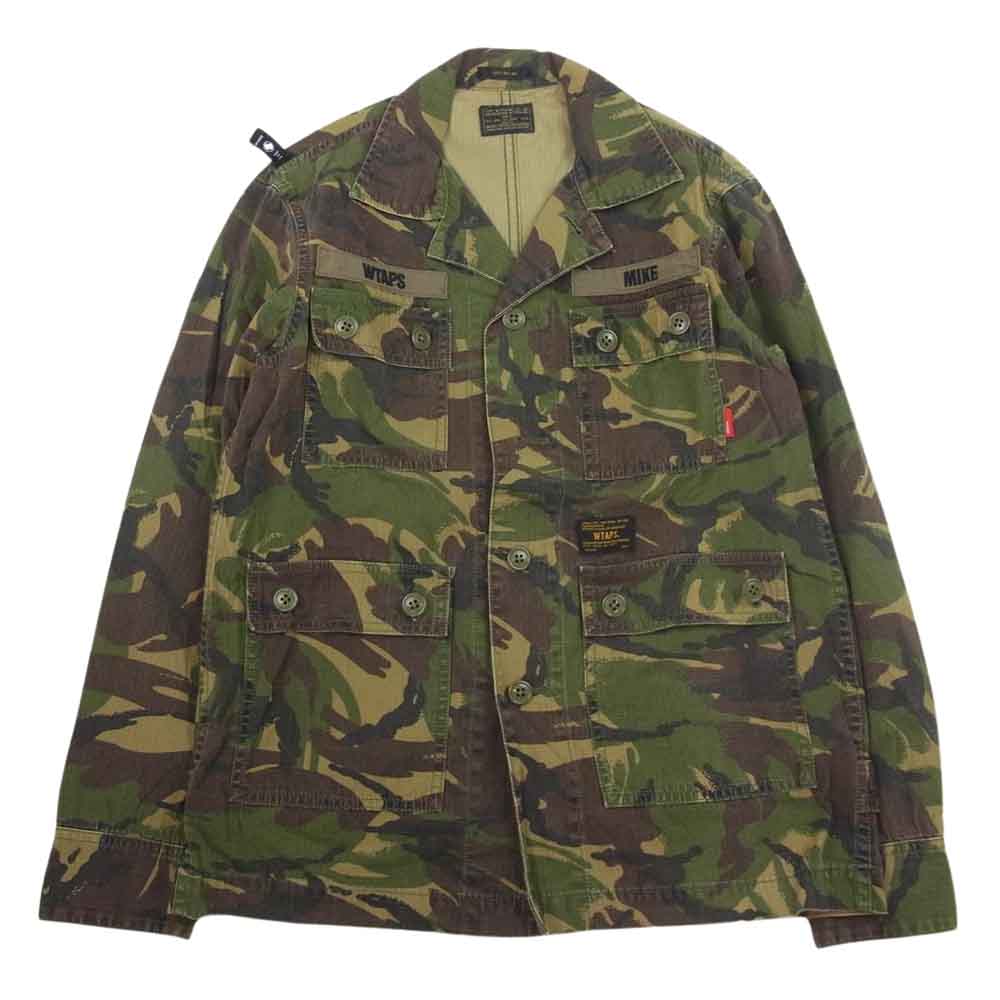 WTAPS ダブルタップス 14SS 141GWDT-SHM02 JUNGLE L/S SHIRTS ジャングル ミリタリー シャツ カーキ系 2【中古】