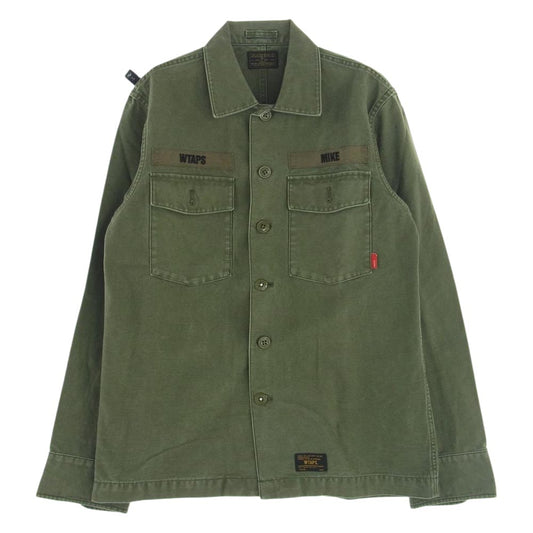 WTAPS ダブルタップス 13SS 131LTDT-SHM01 BUDS L/S SHIRTS ミリタリー シャツ カーキ系 2【中古】