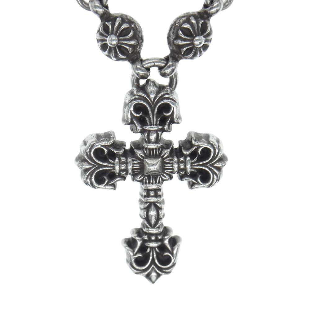 CHROME HEARTS クロムハーツ（原本有） #1 CRSBL CHN FILIG CROSS-XSM クロスボール チェーン フィリグリー クロス ネックレス シルバー系【中古】