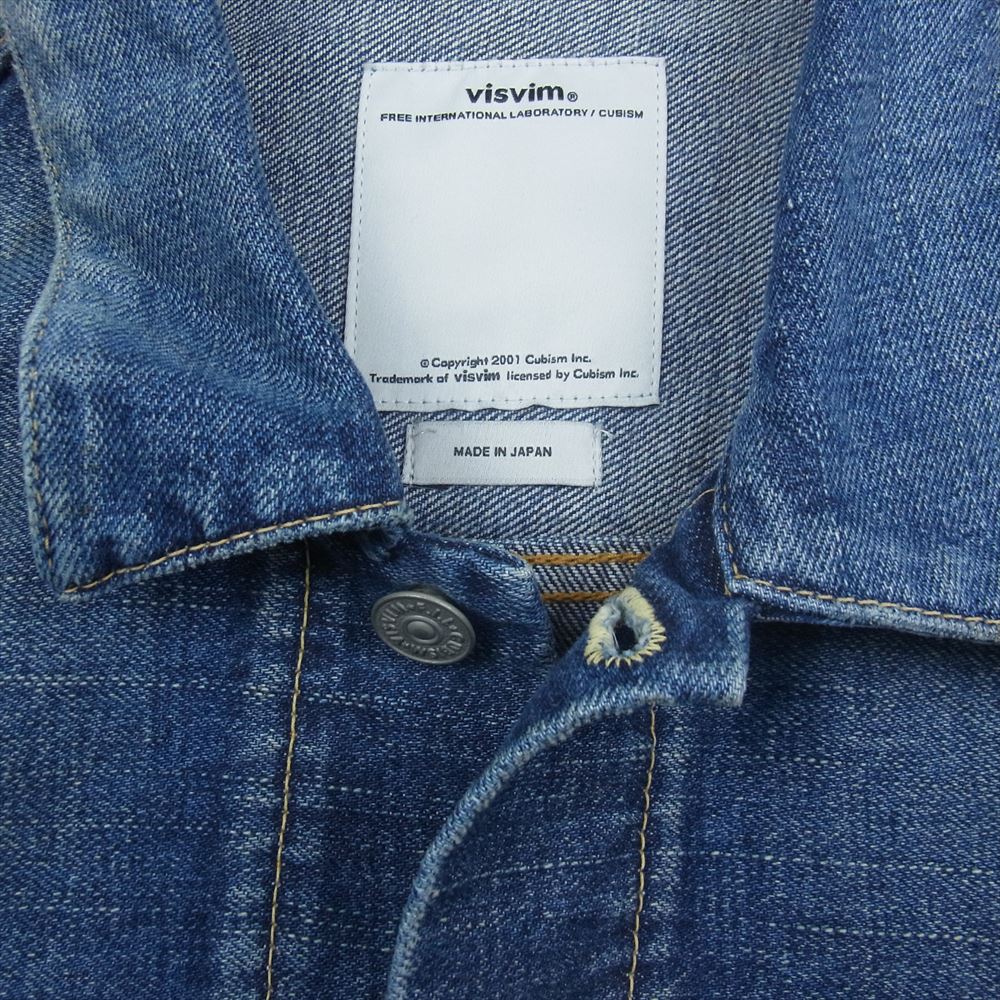 VISVIM ビズビム 114205006001 SS 101 JKT DAMAGED デニムジャケット インディゴブルー系 1【中古】