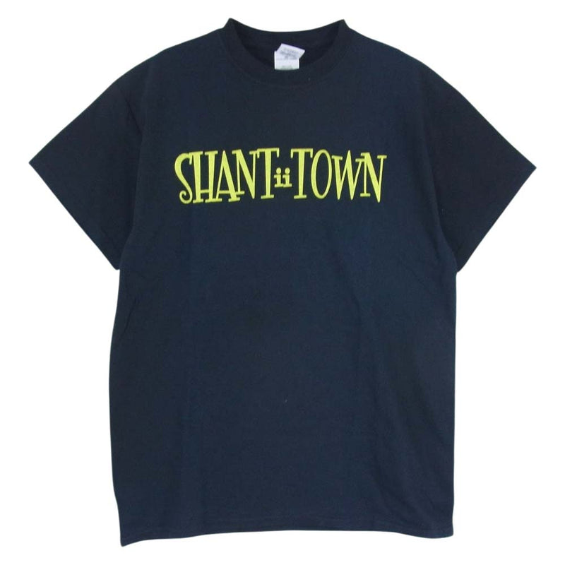 シャンティ TOWN タウン フロントプリント クルーネック 半袖 Tシャツ ブラック系 M【中古】