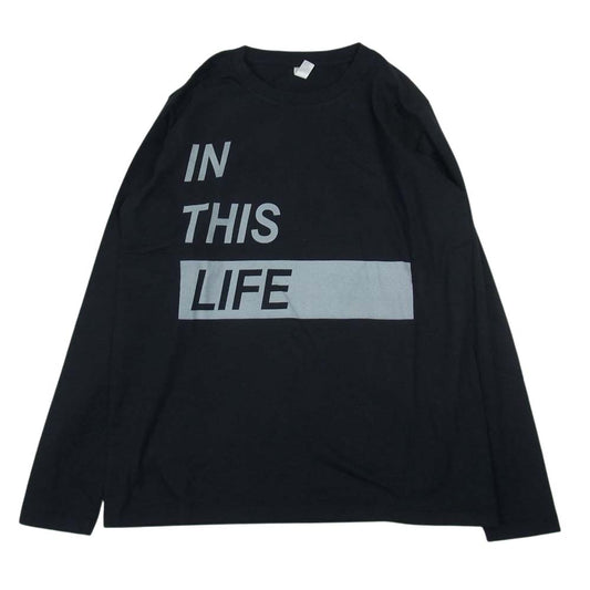 ティーアールフォーサスペンション IN THIS LIFE TEE インディスライフ プリント 長袖 Tシャツ ロンT ブラック ブラック系 M【中古】