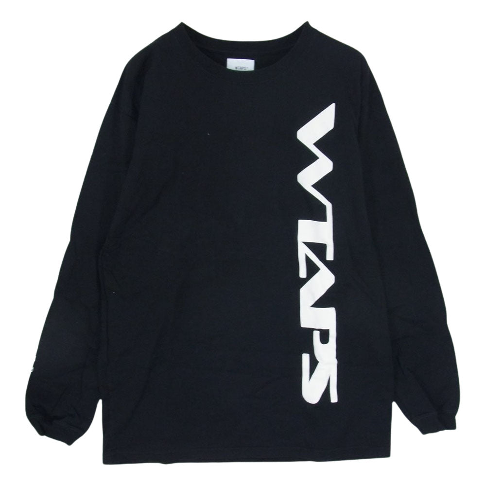 WTAPS ダブルタップス SYSTEM 01 SCREEN L/S TEE 長袖 Tシャツ ブラック系 X02【中古】