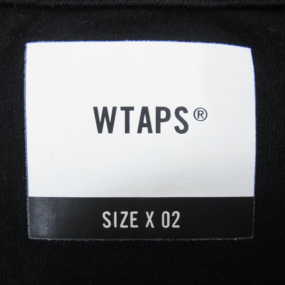 WTAPS ダブルタップス SYSTEM 01 SCREEN L/S TEE 長袖 Tシャツ ブラック系 X02【中古】