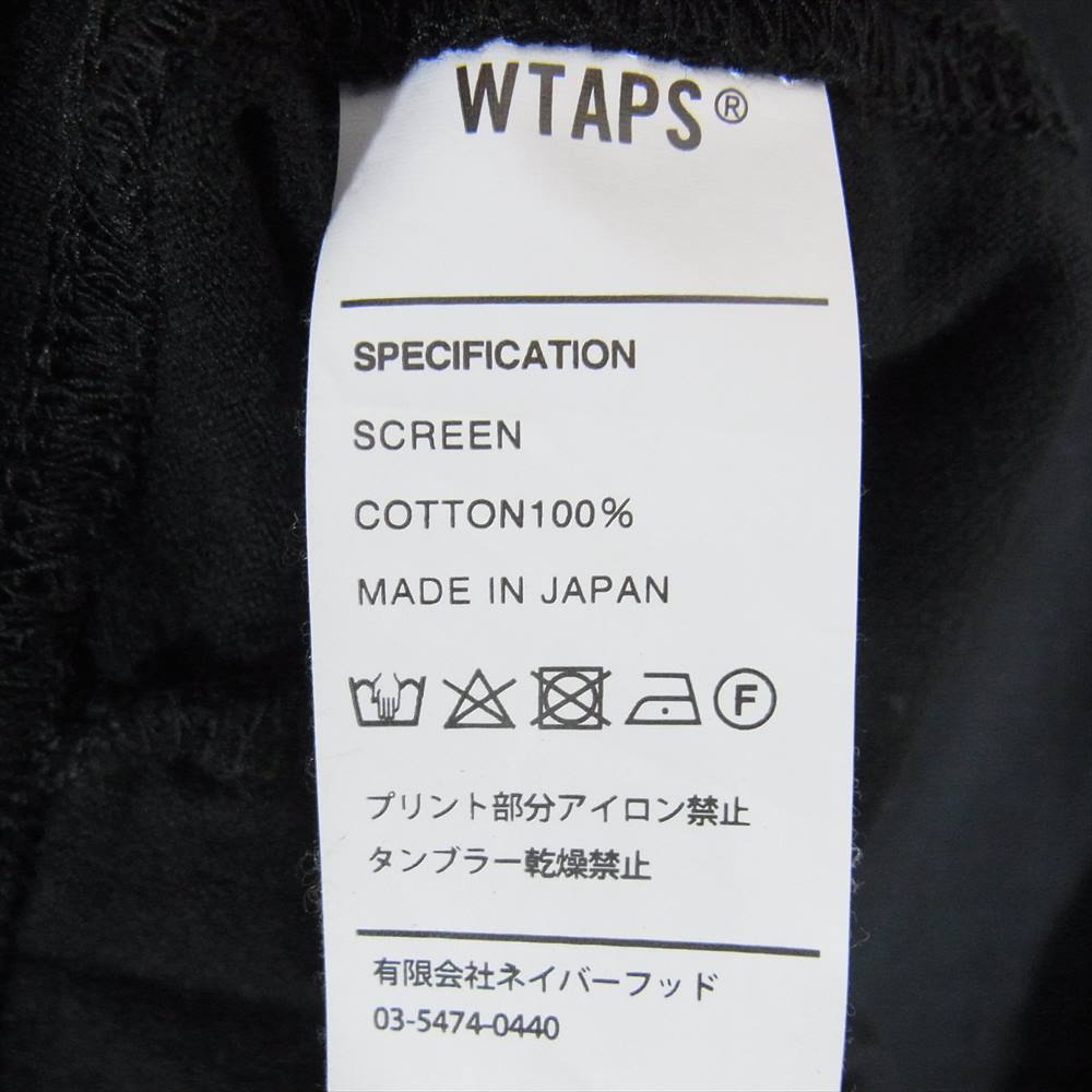 WTAPS ダブルタップス SYSTEM 01 SCREEN L/S TEE 長袖 Tシャツ ブラック系 X02【中古】