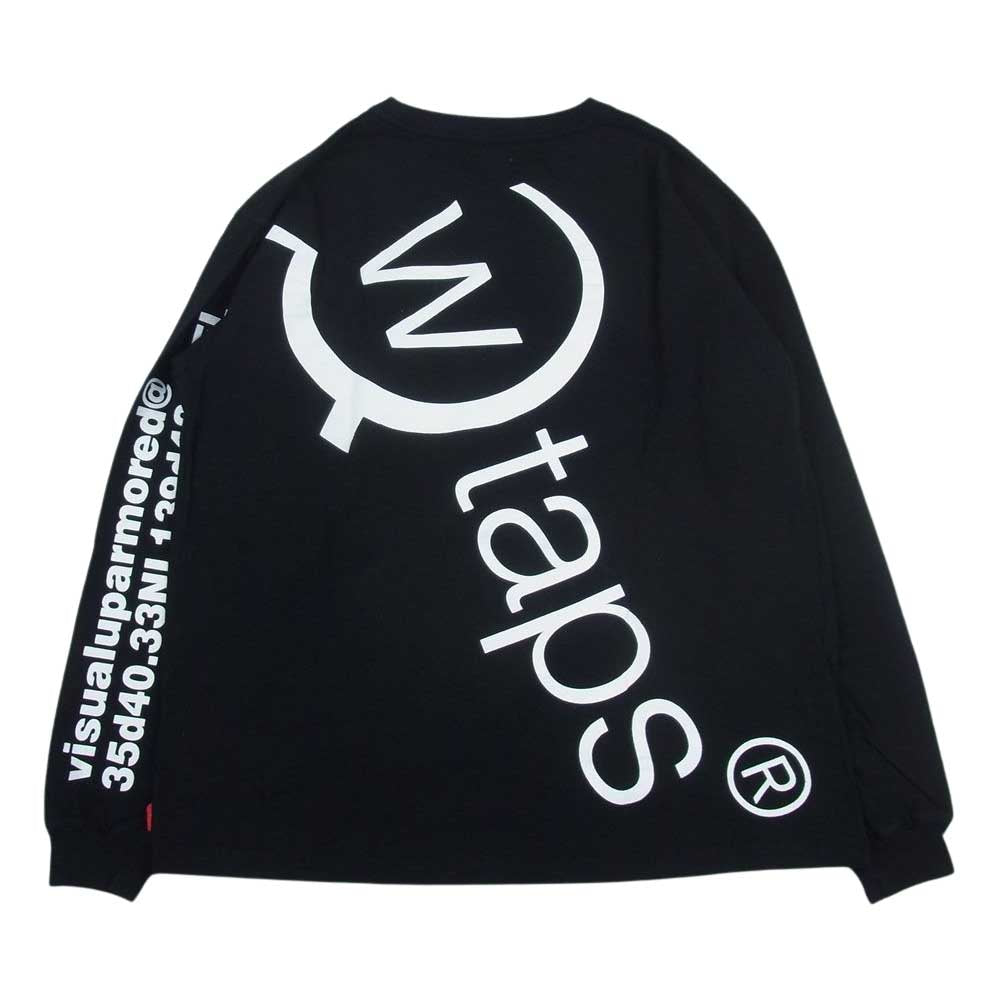 WTAPS ダブルタップス 17SS 171ATDT-CSM06 DESIGN LS/GPS.TEE.COTTON.LOOPWHEEL 長袖 Tシャツ ブラック系 medium【中古】