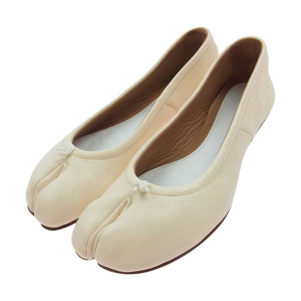 MAISON MARGIELA メゾンマルジェラ 21SS S58WZ0042 足袋 タビ フラット パンプス シューズ オフホワイト系 35【中古】