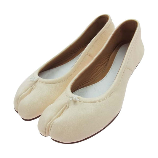 MAISON MARGIELA メゾンマルジェラ 21SS S58WZ0042 足袋 タビ フラット パンプス シューズ オフホワイト系 35【中古】