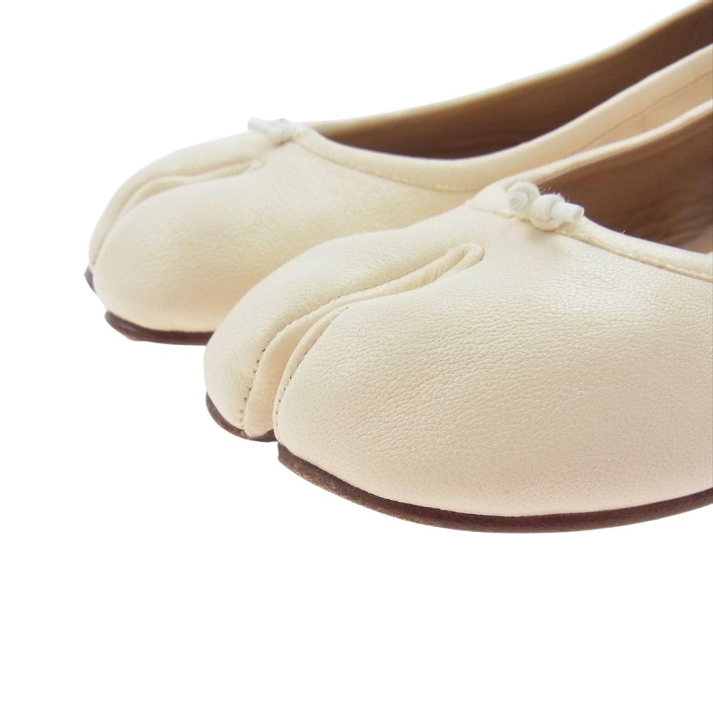 MAISON MARGIELA メゾンマルジェラ 21SS S58WZ0042 足袋 タビ フラット パンプス シューズ オフホワイト系 35【中古】