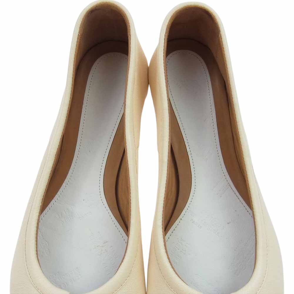 MAISON MARGIELA メゾンマルジェラ 21SS S58WZ0042 足袋 タビ フラット パンプス シューズ オフホワイト系 35【中古】