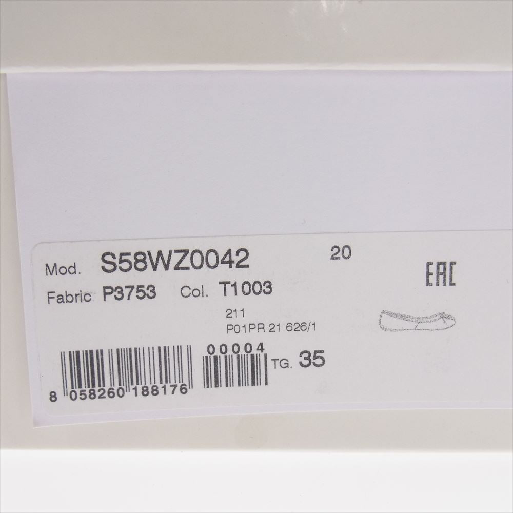 MAISON MARGIELA メゾンマルジェラ 21SS S58WZ0042 足袋 タビ フラット パンプス シューズ オフホワイト系 35【中古】