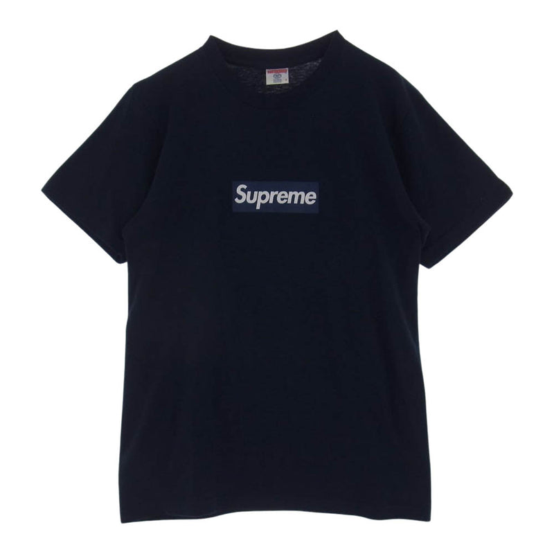 Supreme シュプリーム 15SS New York Yankees Box Logo Tee ニューヨークヤンキース ボックスロゴ プリント 半袖 Tシャツ ネイビー ネイビー系【中古】