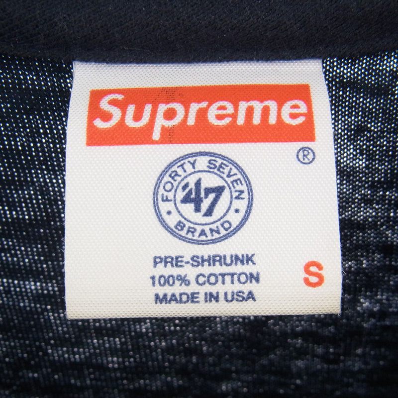 Supreme シュプリーム 15SS New York Yankees Box Logo Tee ニューヨークヤンキース ボックスロゴ プリント 半袖 Tシャツ ネイビー ネイビー系【中古】