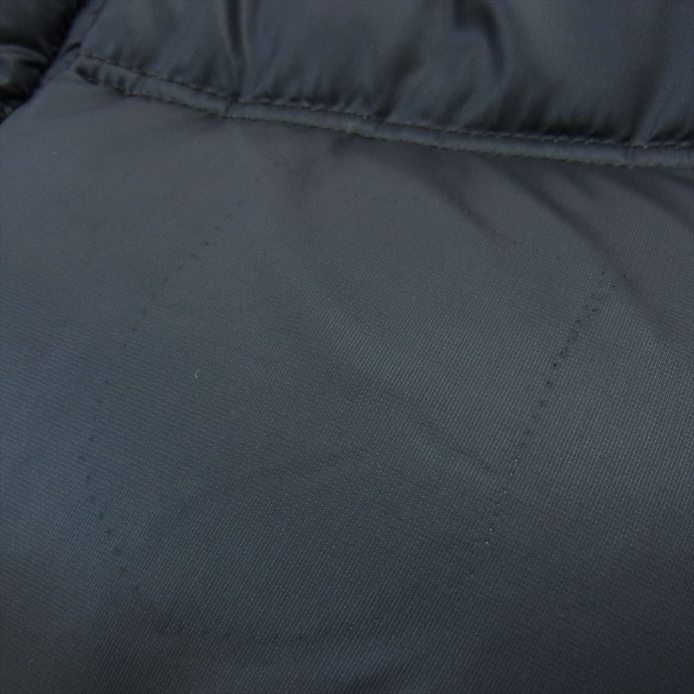 THE FLAT HEAD ザフラットヘッド レザートリム ダウン ジャケット ブラック系 36【中古】