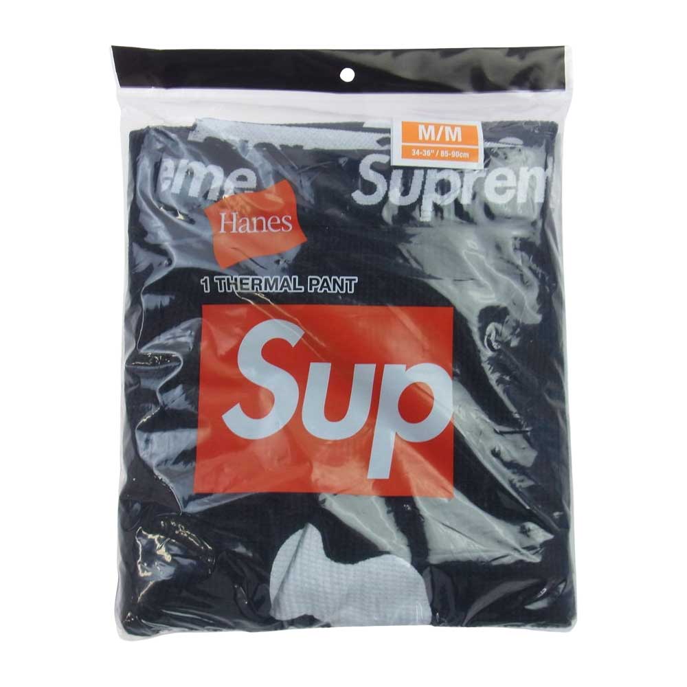 Supreme シュプリーム 23AW Hanes Themal Bones Pant シュプリーム ヘインズ サーマル ボーン パンツ ブラック系【新古品】【未使用】【中古】