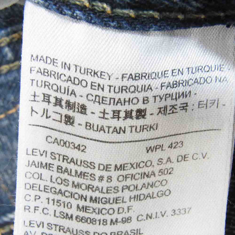 Levi's リーバイス 501 CT ボタンフライ テーパード デニムパンツ ジーンズ ブルー系 W29/L34【極上美品】【中古】