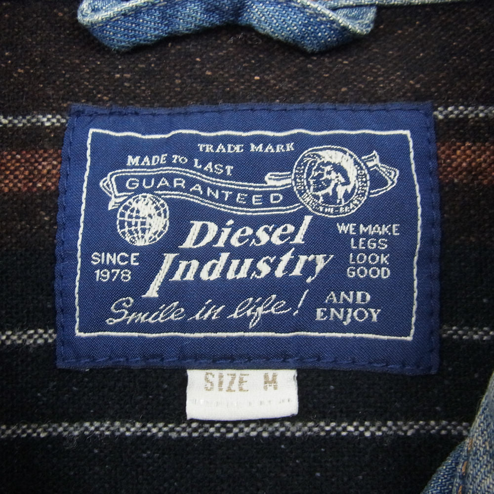 DIESEL ディーゼル INDUSTRY DEE-JHOZ JACKET 裏地付き デニムジャケット Gジャン ライトブルー系 M【中古】