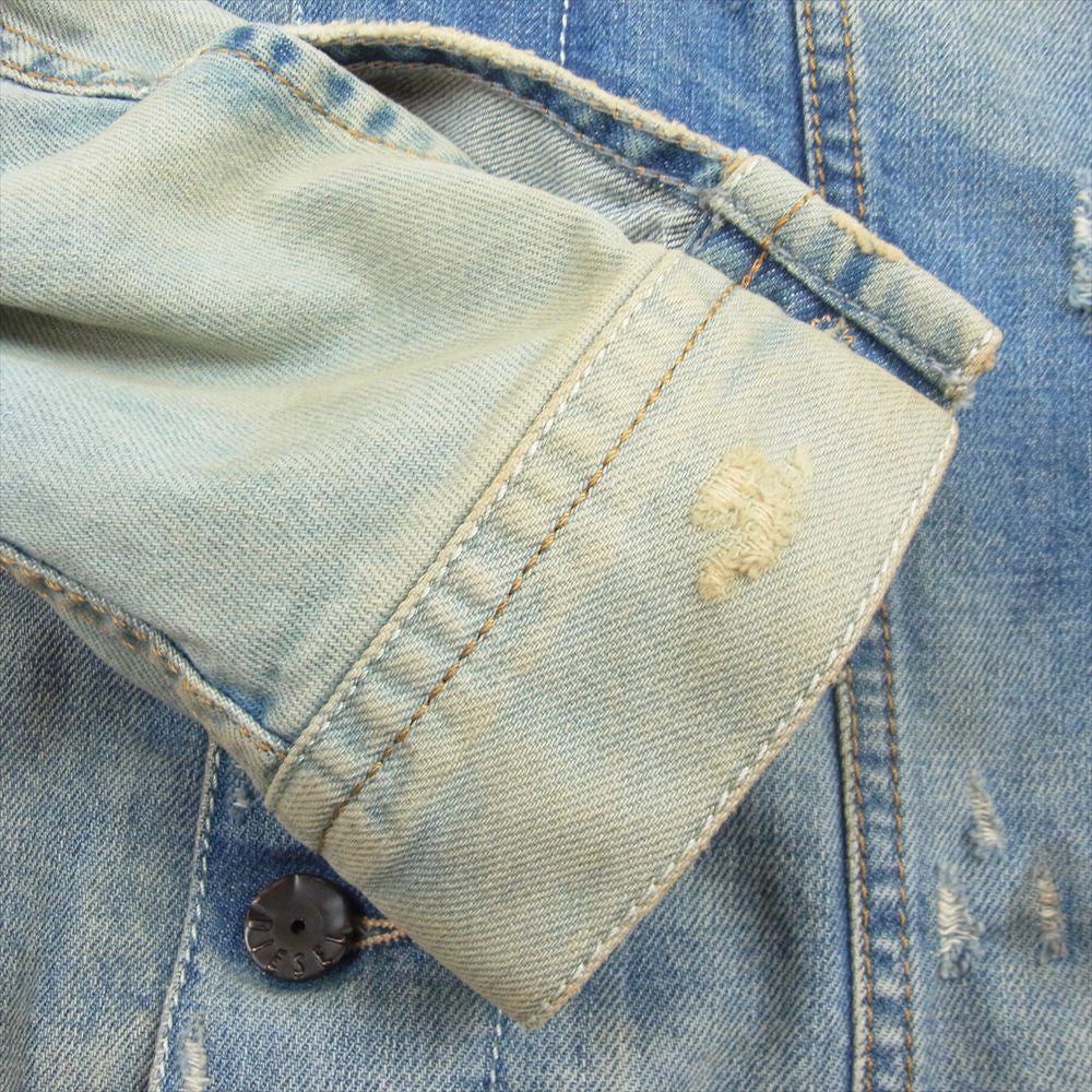 DIESEL ディーゼル INDUSTRY DEE-JHOZ JACKET 裏地付き デニムジャケット Gジャン ライトブルー系 M【中古】
