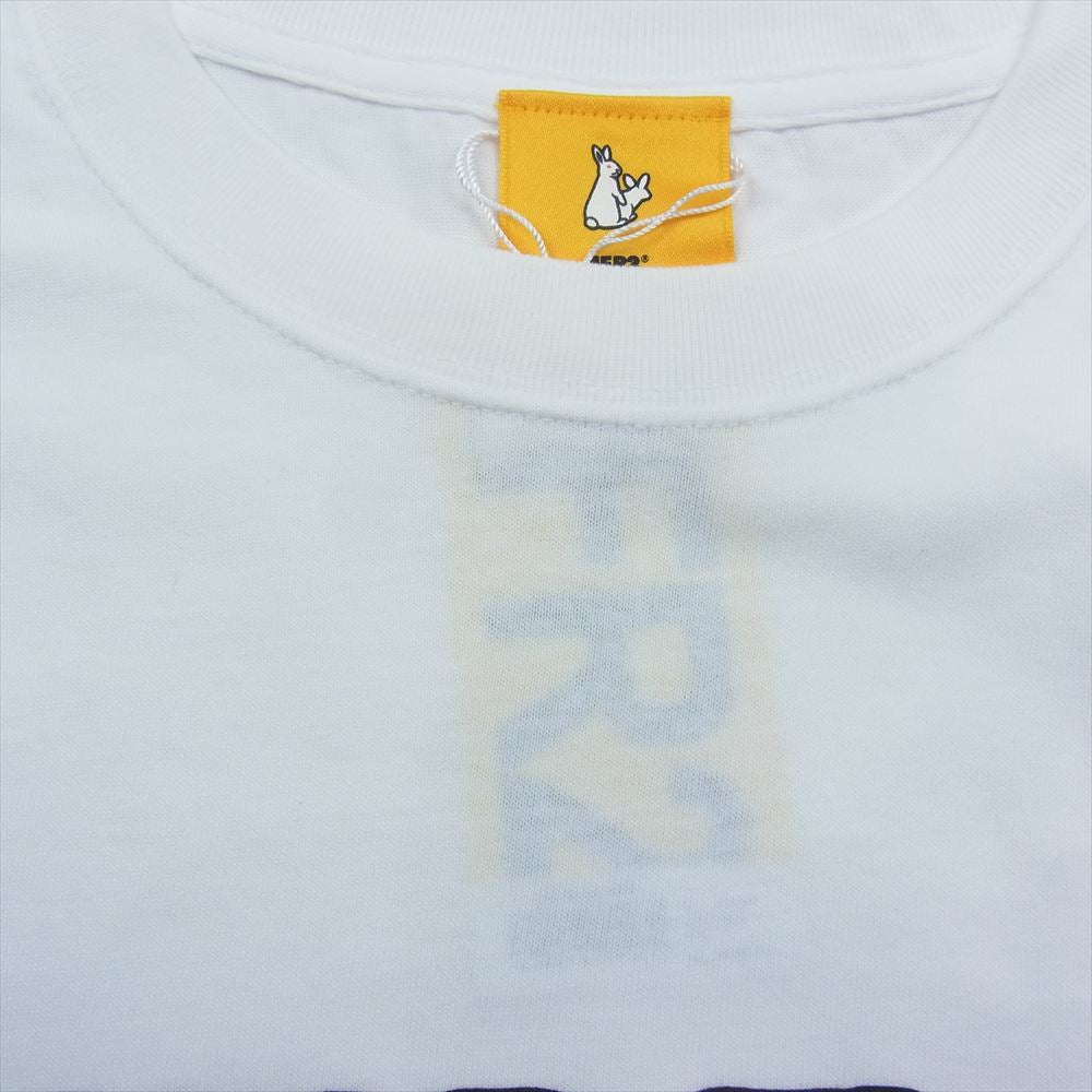 エフアールツー WHERE RABBITS プリント 半袖 Tシャツ ホワイト系 L【新古品】【未使用】【中古】