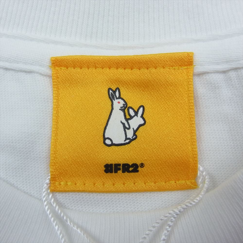 エフアールツー WHERE RABBITS プリント 半袖 Tシャツ ホワイト系 L【新古品】【未使用】【中古】