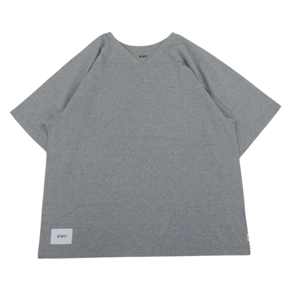 WTAPS ダブルタップス 21SS 211ATDT-CSM31 QB SS COTTON フットボール Tシャツ グレー系 03【極上美品】【中古】