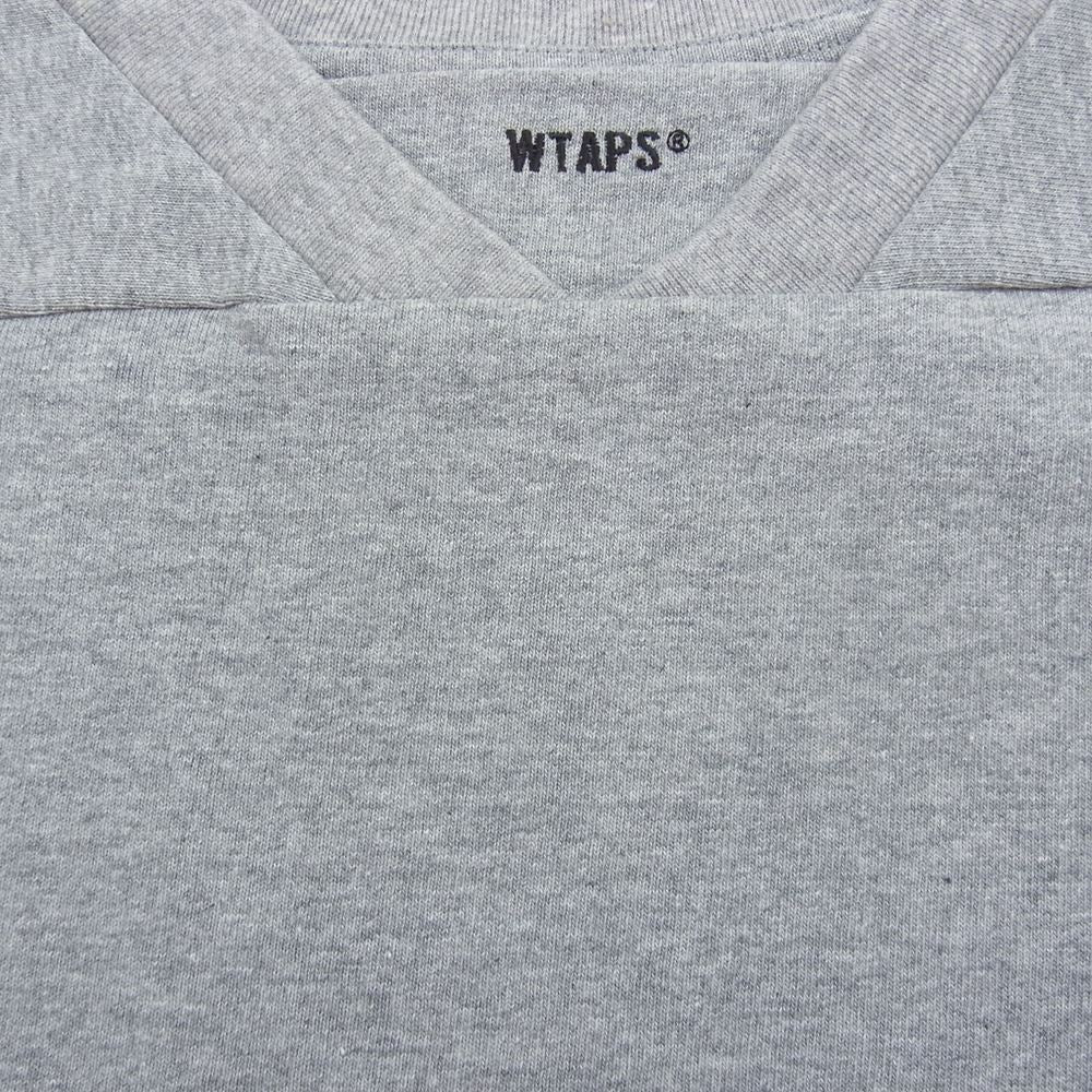 WTAPS ダブルタップス 21SS 211ATDT-CSM31 QB SS COTTON フットボール Tシャツ グレー系 03【極上美品】【中古】