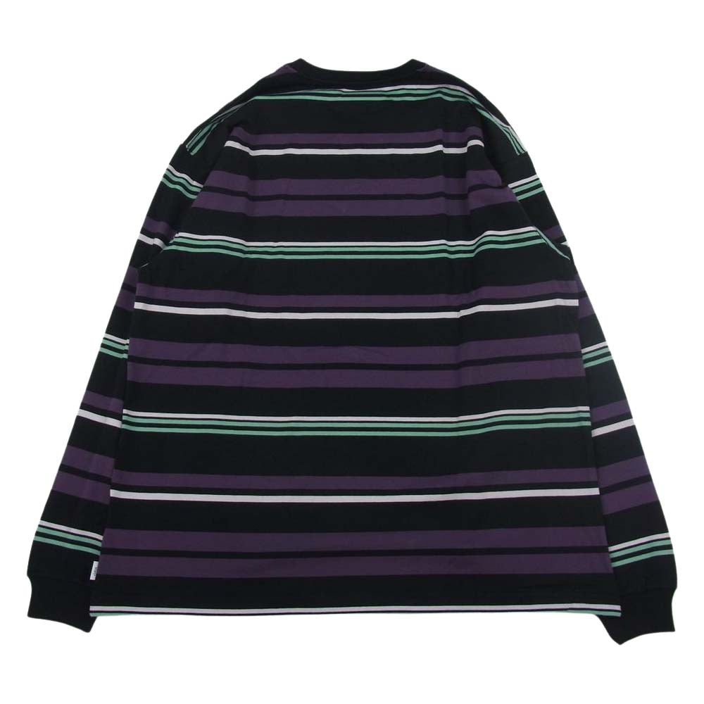 WTAPS ダブルタップス 21AW 212ATDT-CSM36 JAM LS TEE ボーダー 長袖 Tシャツ カットソー ブラック系 03【中古】