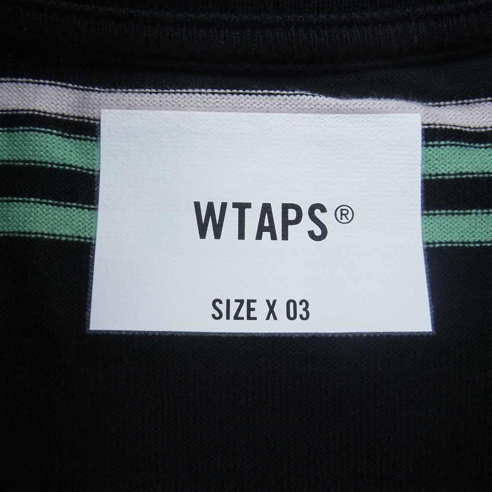 WTAPS ダブルタップス 21AW 212ATDT-CSM36 JAM LS TEE ボーダー 長袖 Tシャツ カットソー ブラック系 03【中古】
