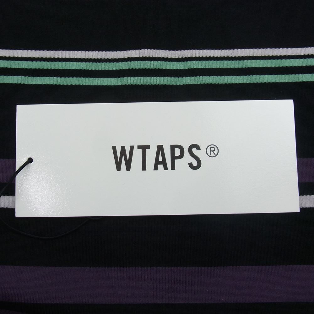 WTAPS ダブルタップス 21AW 212ATDT-CSM36 JAM LS TEE ボーダー 長袖 Tシャツ カットソー ブラック系 03【中古】