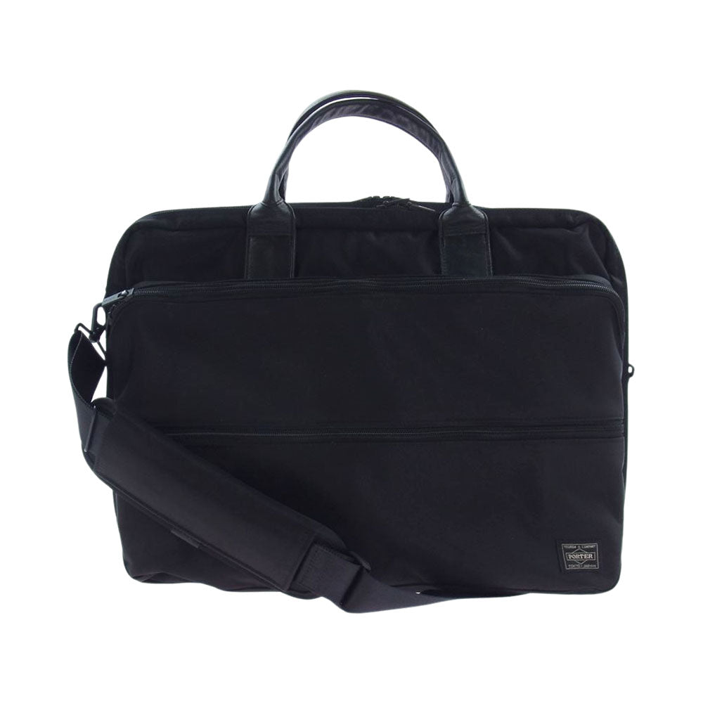 PORTER ポーター TIME 2WAY ブリーフケース(L)  ビジネスバッグ ショルダーバッグ ブラック系【中古】