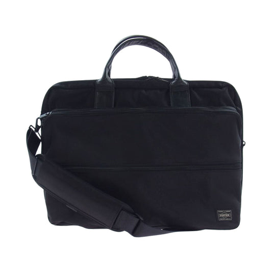 PORTER ポーター TIME 2WAY ブリーフケース(L)  ビジネスバッグ ショルダーバッグ ブラック系【中古】