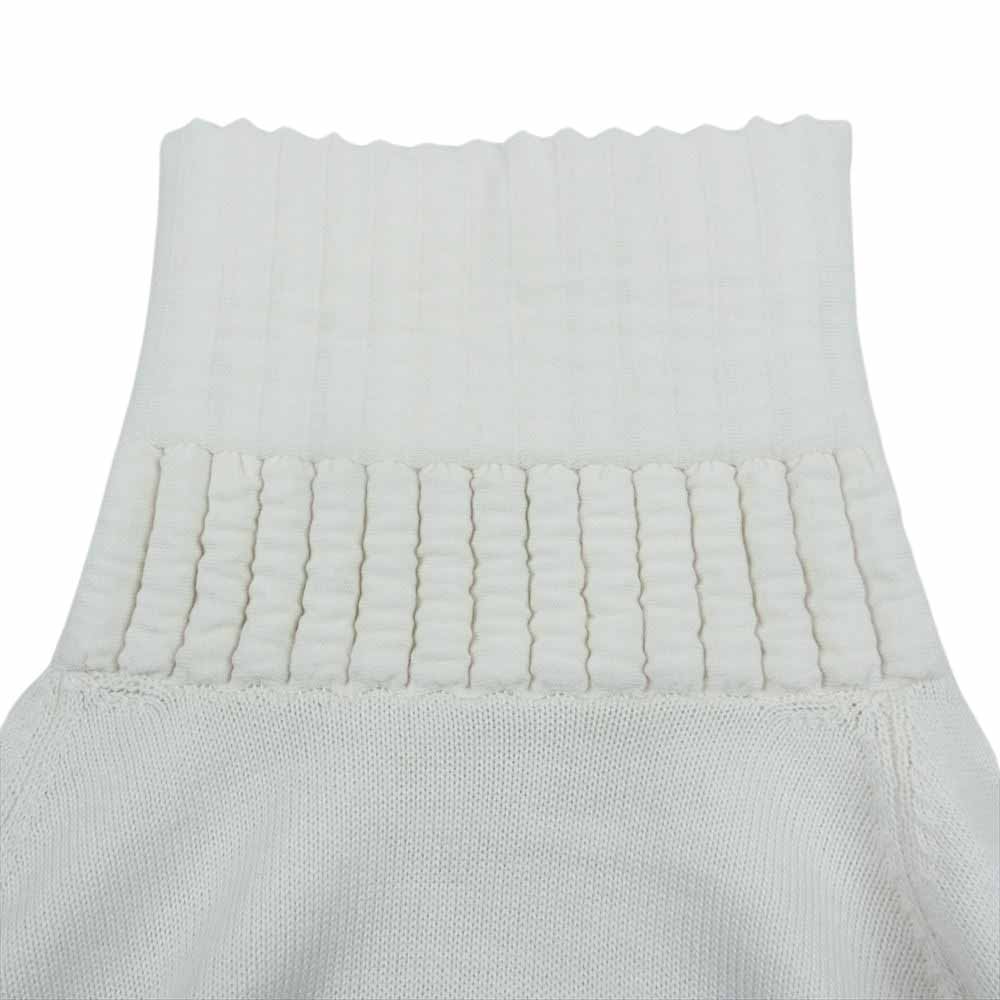 MAISON MARGIELA メゾンマルジェラ 19AW S62CT0051 MM6 エムエムシックス ウール混 テクスチャード タートルネック ドレス ニット ワンピース ホワイト系 S【中古】