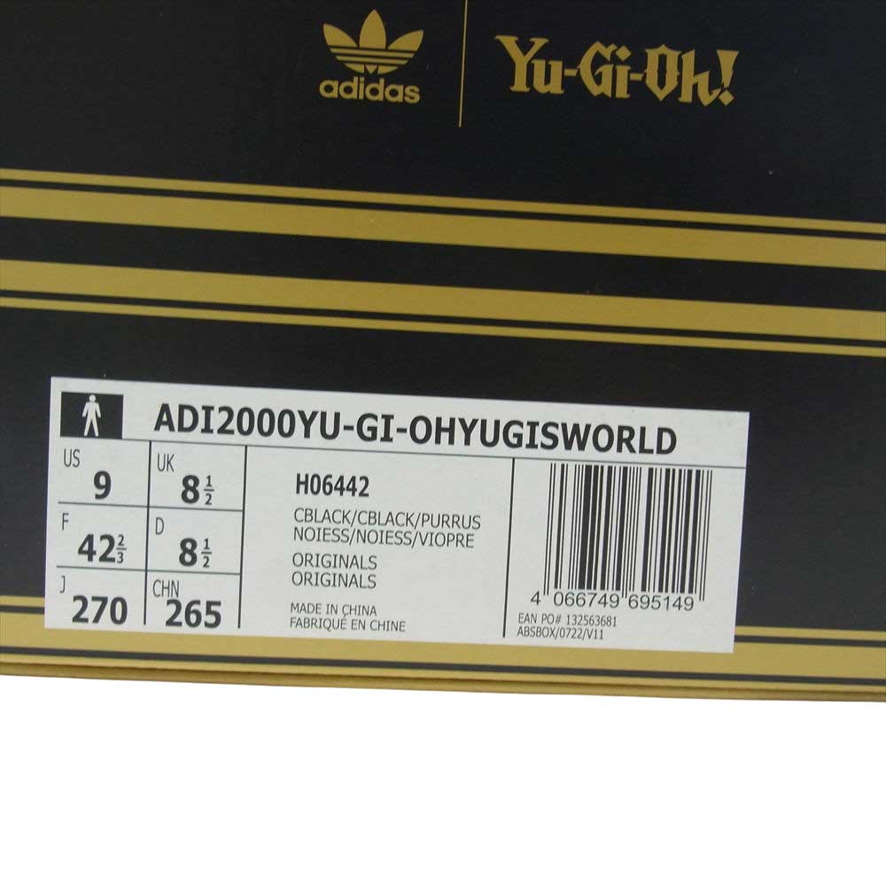adidas アディダス H06442 × 遊戯王 ADI2000 YUGI’S WORLD 遊戯ワールド カード欠品 スニーカー ブラック系 27cm【極上美品】【中古】
