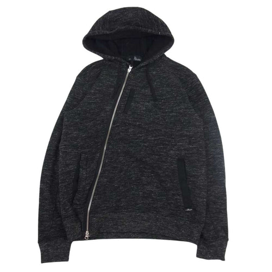 STONE ISLAND ストーンアイランド 671960507 Shadow Project　オフセンターファスナーパーカー アシンメトリー ジップ パーカー ジャケット ブラック系 S【中古】