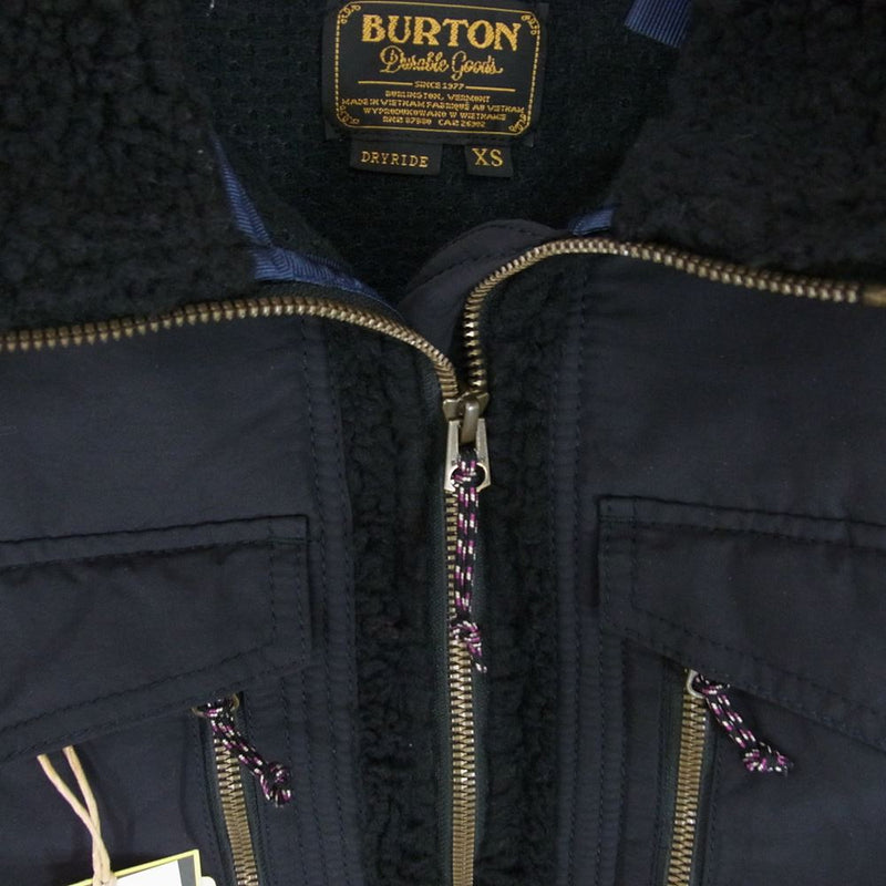 BURTON バートン WB BOLDEN FLC FZ フリースジャケット ブラック系 XS【美品】【中古】