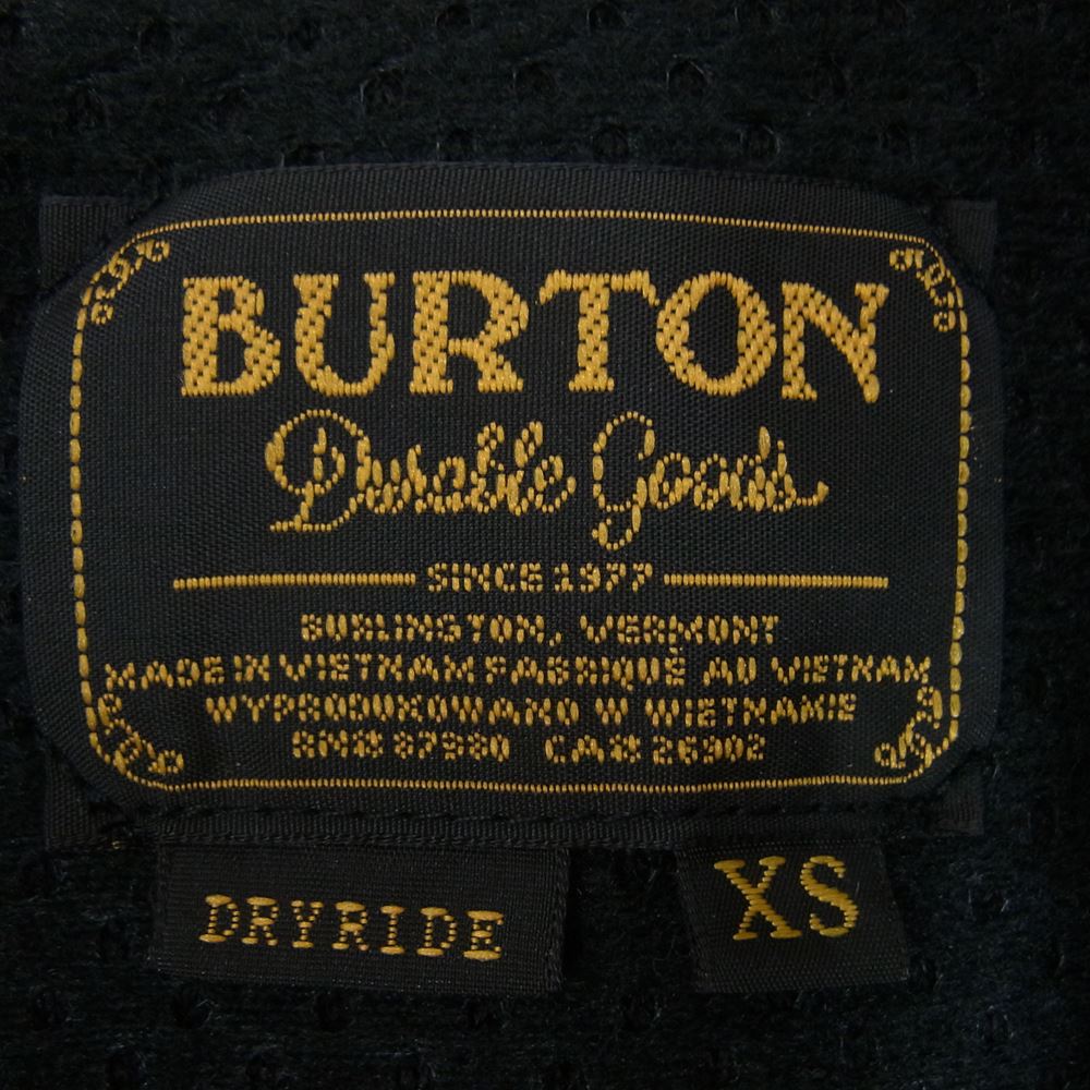 BURTON バートン WB BOLDEN FLC FZ フリースジャケット ブラック系 XS【美品】【中古】