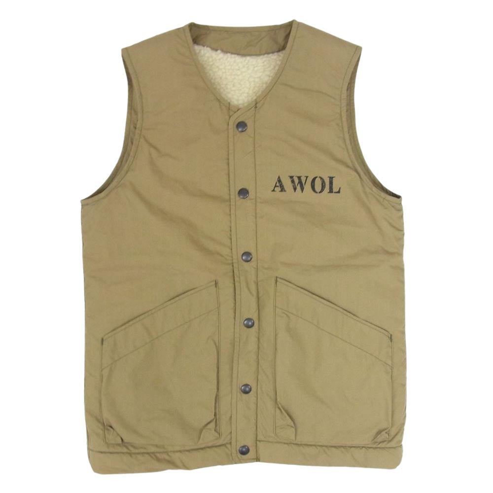 ウエストライド  MB1832  RV PILE VEST リバーシブル パイル ベスト カーキ系 34【中古】