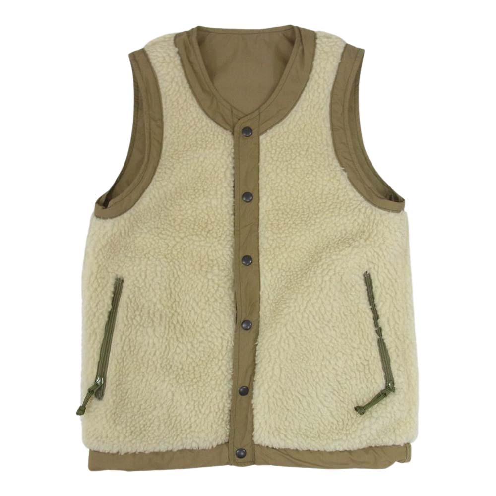 ウエストライド  MB1832  RV PILE VEST リバーシブル パイル ベスト カーキ系 34【中古】