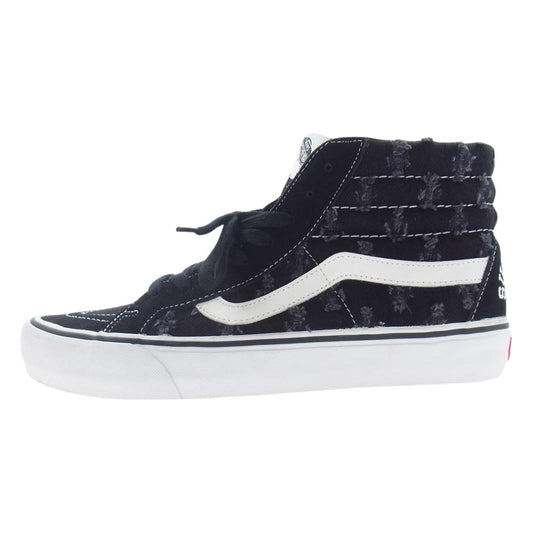 Supreme シュプリーム × VANS SK8-HI BLACK HOLE PUNCH DENIM バンズ スケート ハイ ブラック ホールパンチデニム ハイカットスニーカー ブラック系 US10(28cm)【中古】