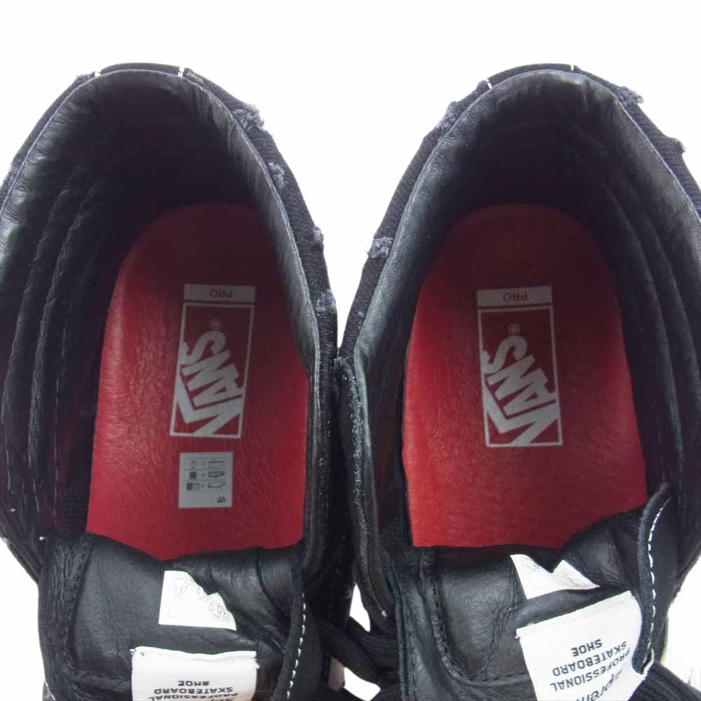 Supreme シュプリーム × VANS SK8-HI BLACK HOLE PUNCH DENIM バンズ スケート ハイ ブラック ホールパンチデニム ハイカットスニーカー ブラック系 US10(28cm)【中古】