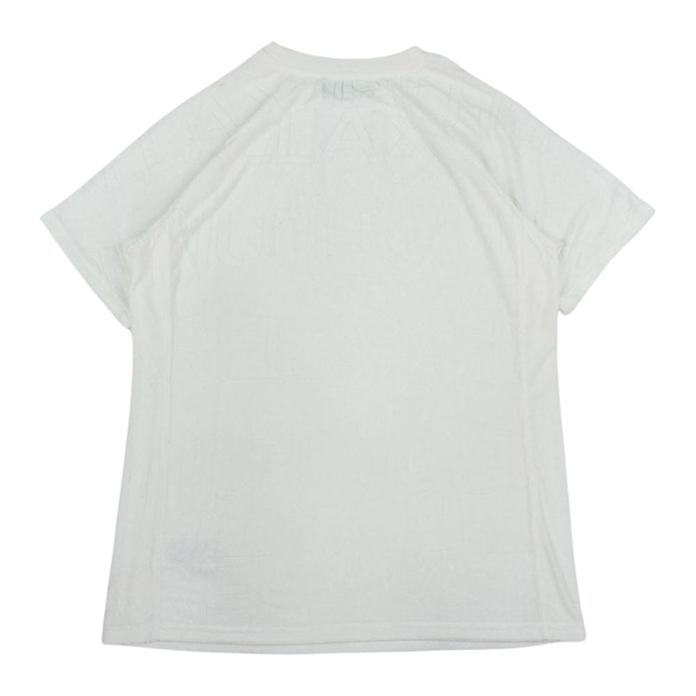 1piu1uguale3 ウノピュウノウグァーレトレ RELAX リラックス パイル モノグラム ロゴ 半袖 Tシャツ ホワイト ホワイト系 XL【中古】