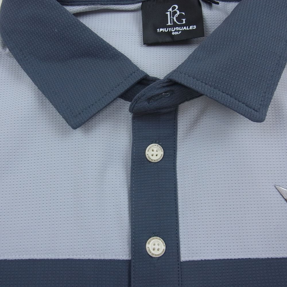 1piu1uguale3 ウノピュウノウグァーレトレ GRT092-POE333 GOLF ゴルフ 折鶴ロゴ CHEST SWITCHED S/S POLO 半袖 ポロシャツ ホワイト系 6【中古】