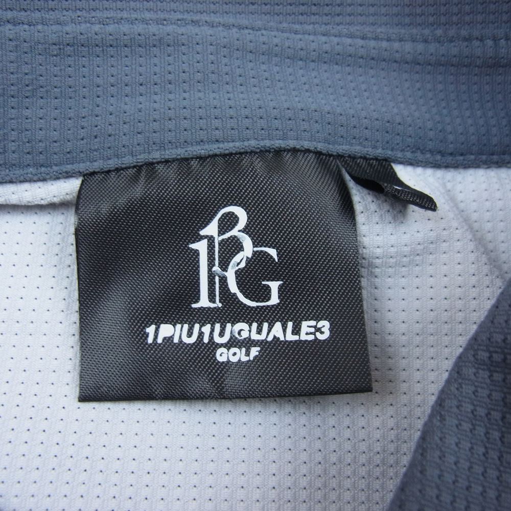 1piu1uguale3 ウノピュウノウグァーレトレ GRT092-POE333 GOLF ゴルフ 折鶴ロゴ CHEST SWITCHED S/S POLO 半袖 ポロシャツ ホワイト系 6【中古】