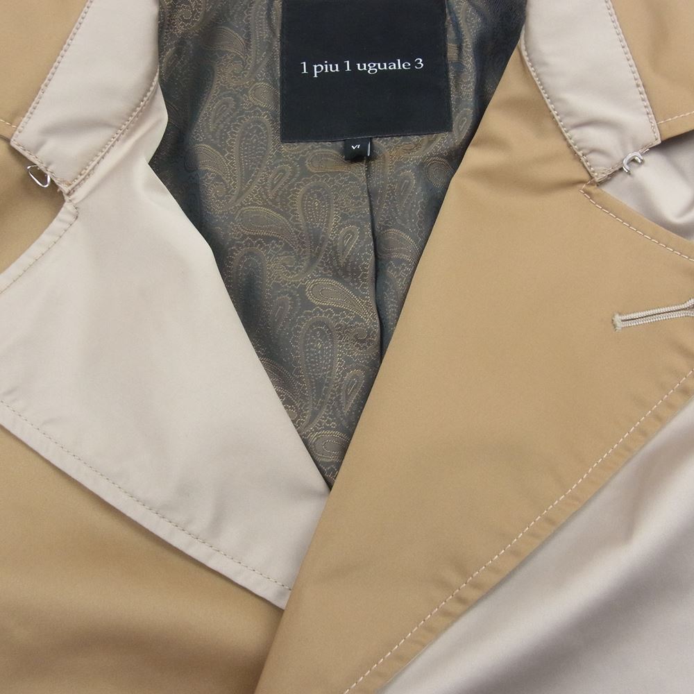 1piu1uguale3 ウノピュウノウグァーレトレ MRC133 POE289 CRAZY SINGLE TRENCH COAT クレイジー シングル トレンチ コート ベージュ系 6【中古】