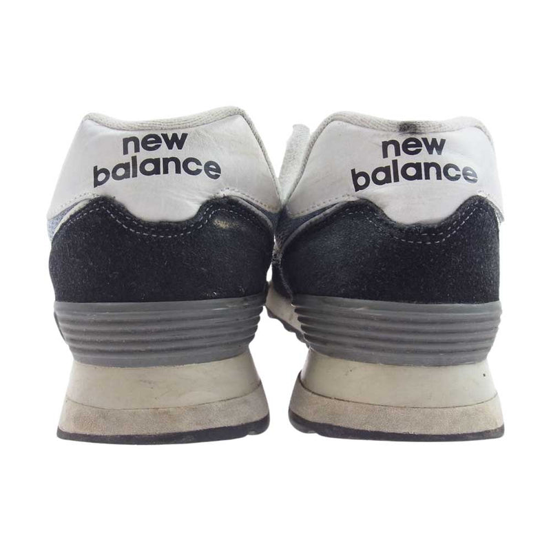 NEW BALANCE ニューバランス ML574HF2 ローカット スニーカー ブラック系 ホワイト系 ライトブルー系 25.5cm【中古】