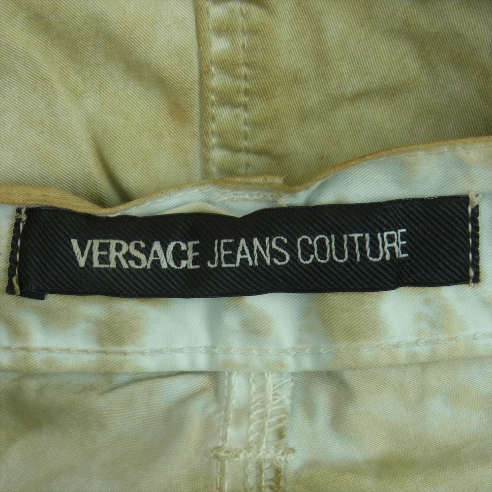 VERSACE ヴェルサーチ 加工 コットン パンツ イタリア製 ベージュ系 33 47【中古】
